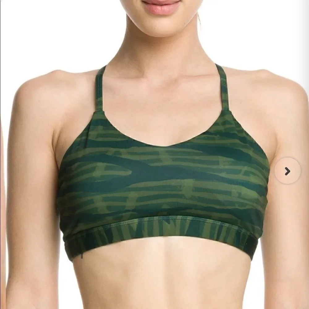 𝅺nwot IAB MFG Namaste zebra love forest bra sz med